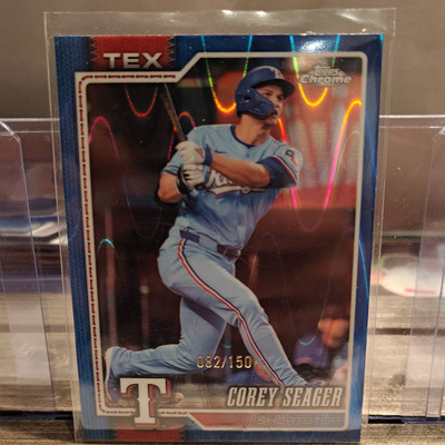 Topps 2023 Topps Chrome Corey Seager #28 Texas Rangers Serial #082/150