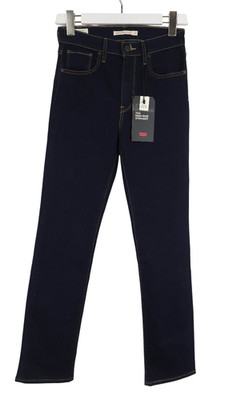 LEVI'S 724 High Rise Straight Jeans Damen W27/L30 Zip Fly Stretch Sauberer Look