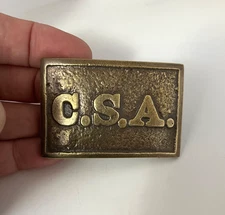 CSA. Belt Plate Reproduction Solid Brass Virginia Style Great Look