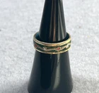Vintage Estate Ring Size 5 Green Gold Color Jewelry #012926E