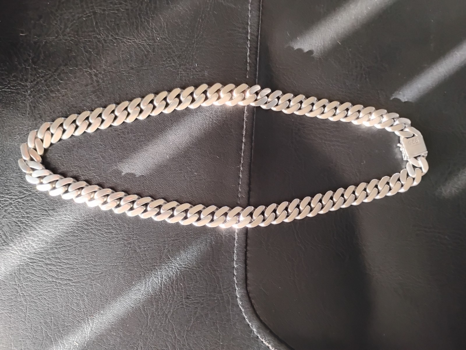 Solid Sterling Silver 22" Solid Miami Cuban Link … - image 2