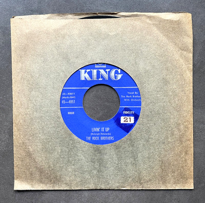 7'' The Rock Brothers - Livin' It Up / Dungaree Doll - US KING Rockabilly