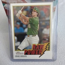 2026 Topps Baseball Heritage Nick Kurtz Raw Power Card #RP-NK Oakland Athletics