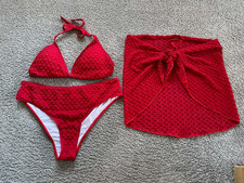NEW 2 Piece Womens Bikini Top Bottoms Swimsuit w/ Cover Up 3XL XXXL 3X