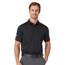 Image of Callaway Mens Short Sleeve Solid Polo in Black - Last One Large Only Left
