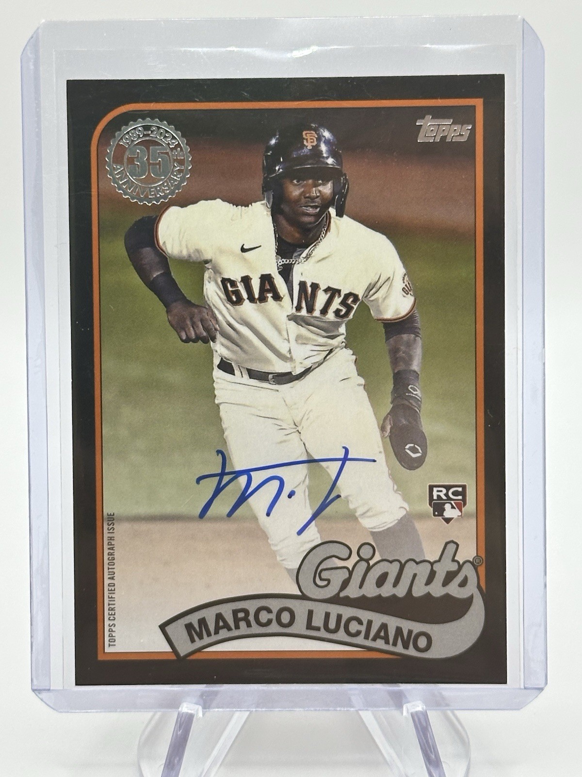 2024 Topps Update 89 Topps Auto Black Border Marco Luciano 89BA-ML  /199 RC