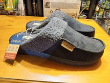 Dearfoams XL 11-12 Black Slip On Comfort Slippers House Shoes