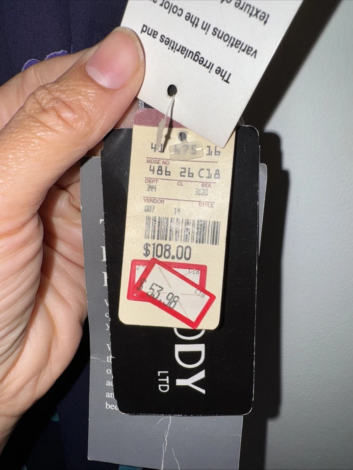 Maxi Vestido Floral De Colección Y2k Rhapsody Talla 12/10/M Espalda Baja Nuevo con Etiquetas Foto 3 de 4