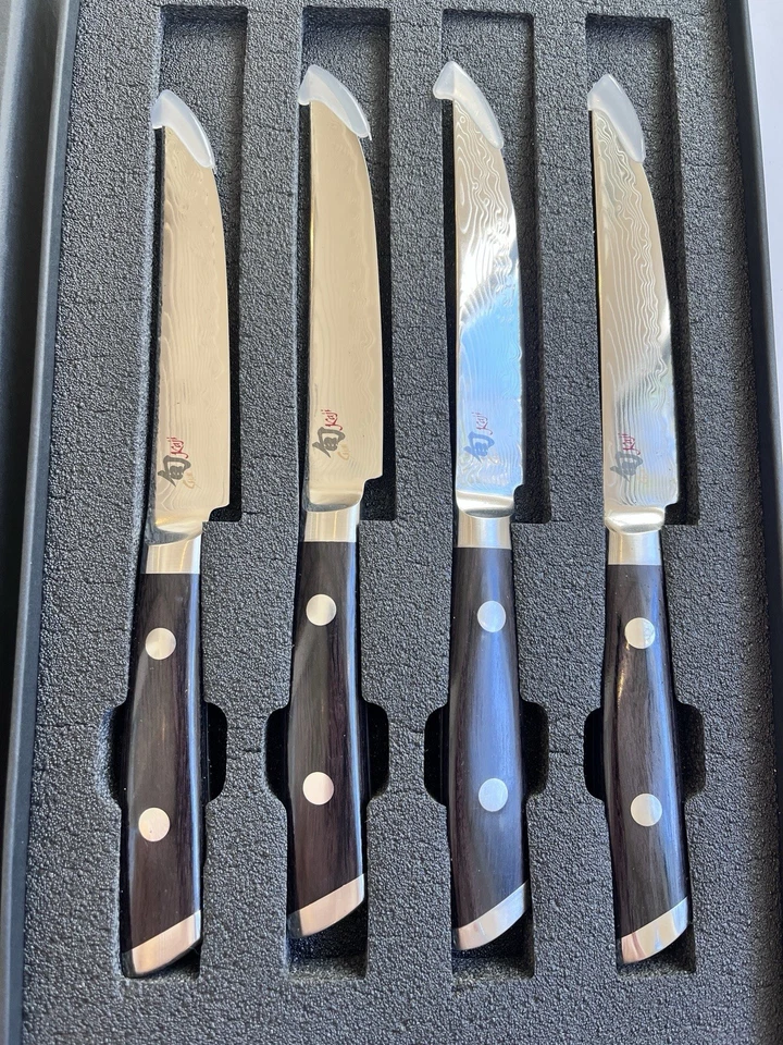 NIB Shun KAJI Steak Knives, Set of 4 - Image 3 of 4
