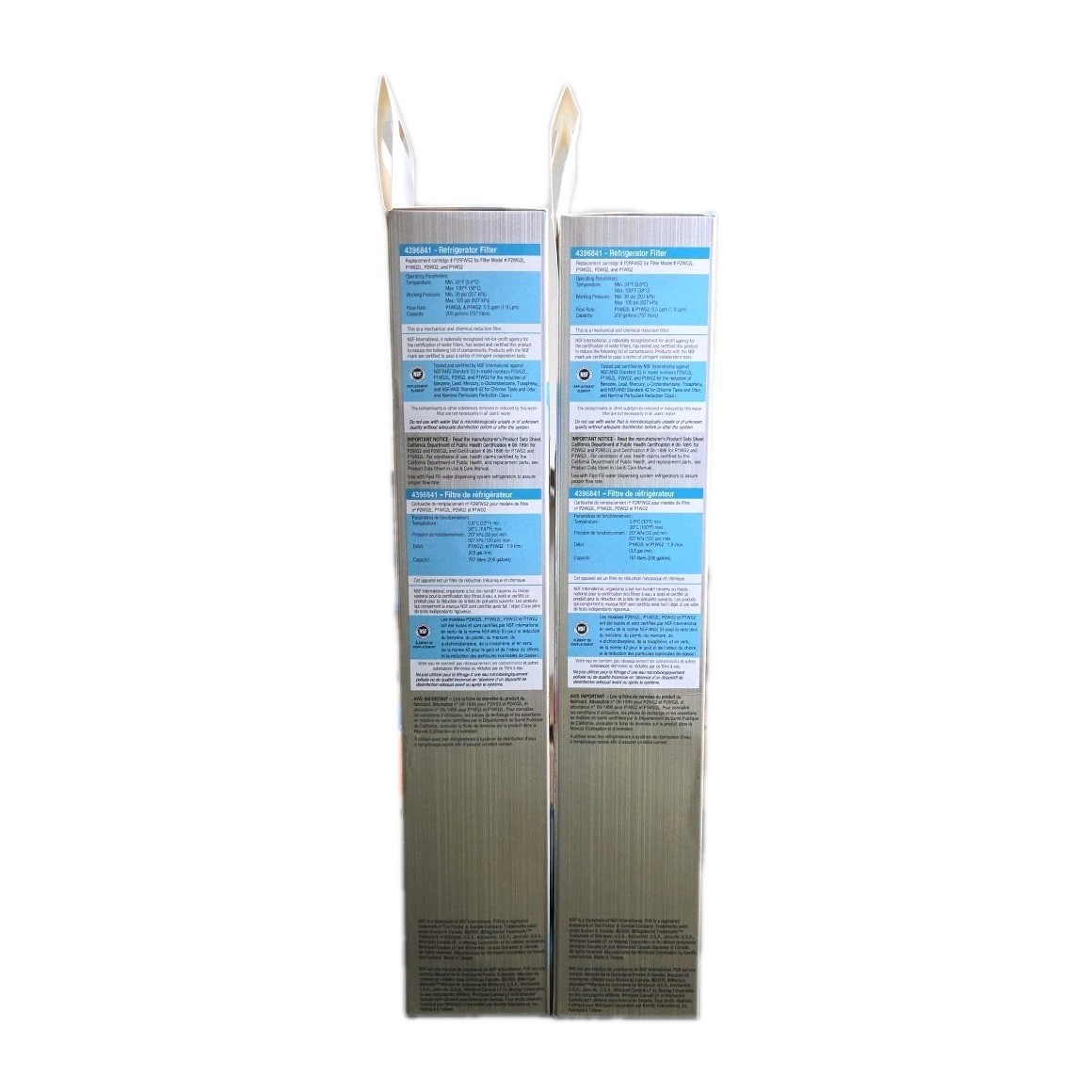 2 &times; Whirlpool Pur 4396841 Replacement Refrigerator Water Filter Lot