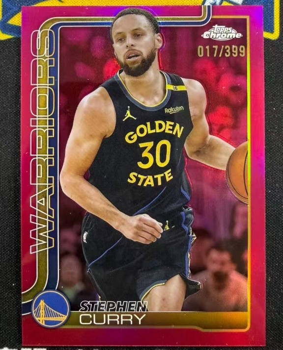 Stephen Curry 2025-26 Topps Chrome Refractor Magenta /399 #201
