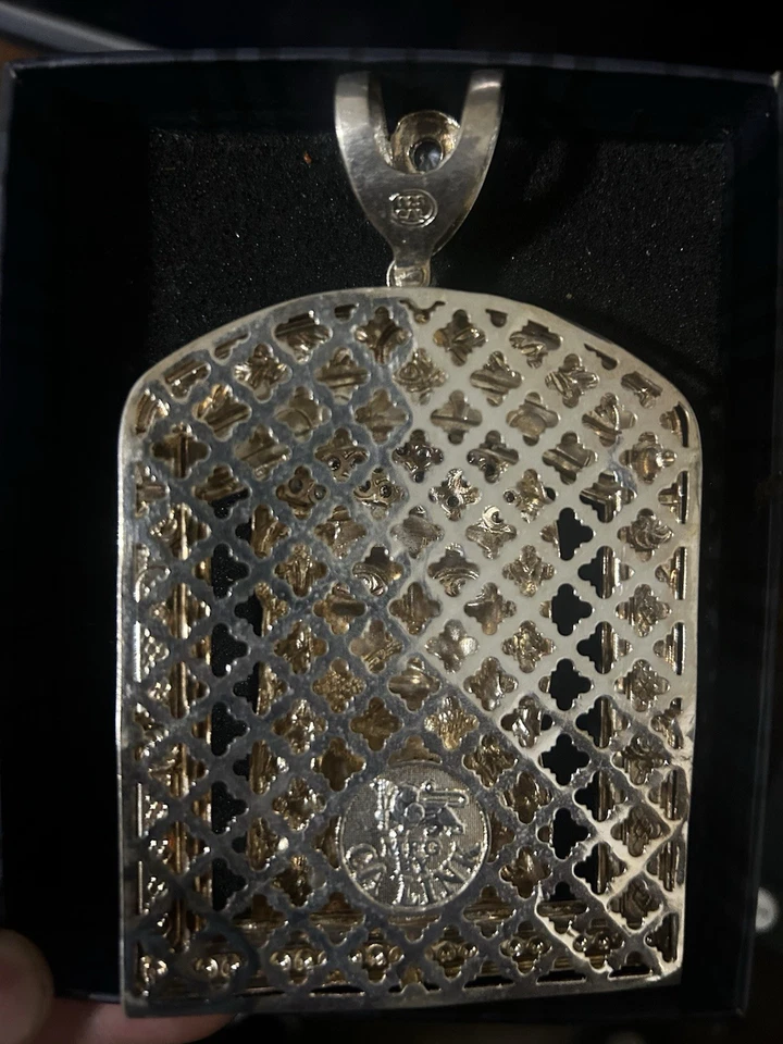 Muy Hermoso Colgante Hecho a Mano de Plata 925, Jesús, Hecho por (MFG) ~ (Enlace CA) Foto 2 de 4