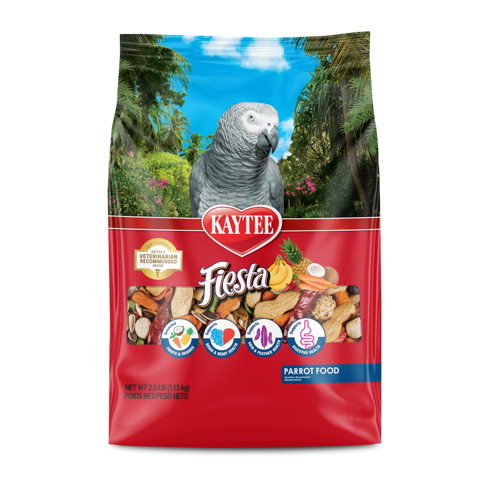 Kaytee Fiesta Parrot Food, Nutritious and Fun 2.5 Pound (Pac