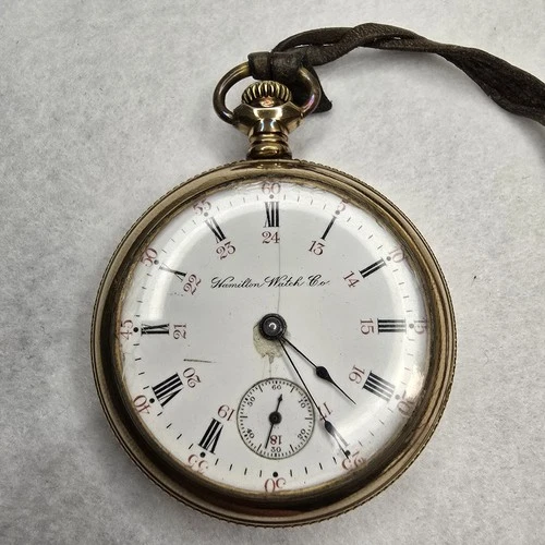 Antique 1905 Hamilton Grade 924 18s, 17j GF Pocket Watch RUNS, 14k GF Case WORKS