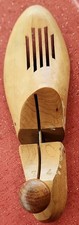 Vintage Wood Adjustable Shoe Tree Stretcher Insert Split Toe w/ Knob Marked 74