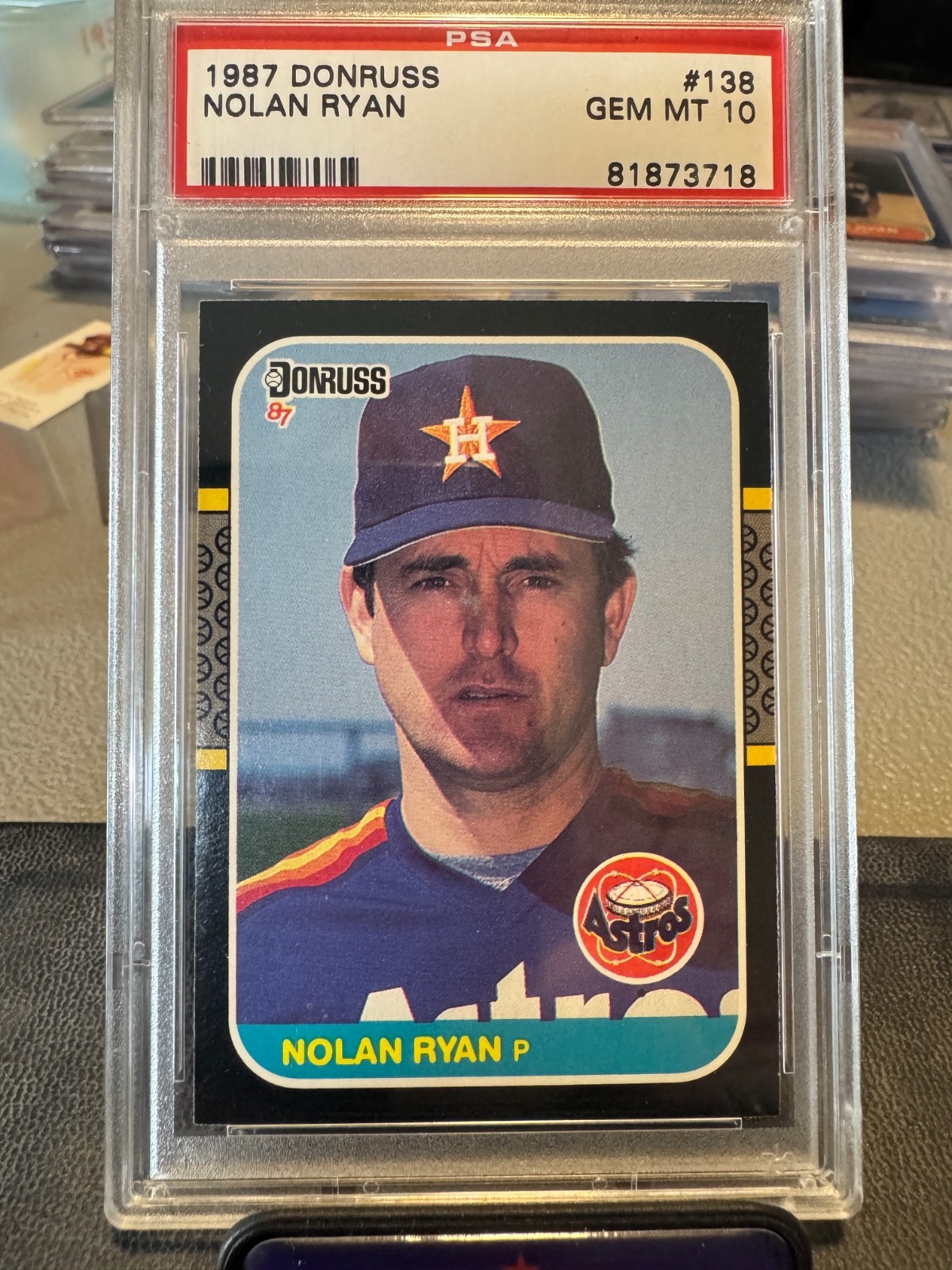 1987 DONRUSS Nolan Ryan #138 PSA 10 ASTROS VERY SHARP & CENTERED!