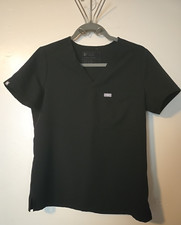 FIGS Technical Collection Catarina One-Pocket Scrub Top - Black - Women's Small