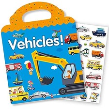Reusable Sticker Book for Kidss Truck Stickers Educational Learning Vehicle