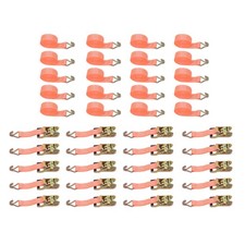 20 Pack 1.5 X 20 4000lbs Ratchet Tie Down Straps With J Hooks Heavy Duty Strap