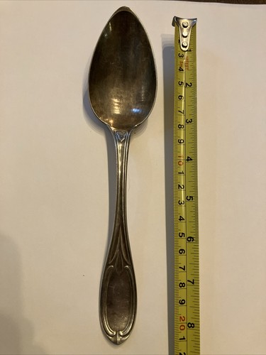 Antique Hyde & Goodrich New Orleans Coin Silver Serving Spoon pre-1862 (74.2 g) - Picture 9 of 9