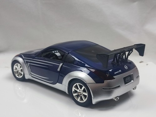 Ertl 1/17 2003 Nissan 350Z Blue Silver RC2 Fast Furious Model Sports Car - Picture 3 of 13