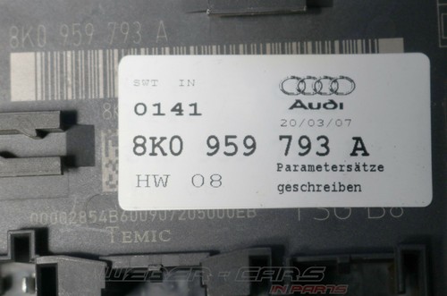 8K0959793A Audi A5 8T Coupe Türsteuergerät Tür Steuergerät Fahrerseite vorn N-1- - Afbeelding 4 van 8