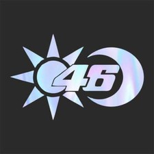 Aufkleber - Sticker valentino rossi  46  holographischer Effekt  MOTO AUTO    