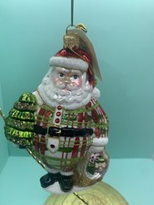 JingleNog Christmas Ornament Glass Santa Poland Nikolas Flakius