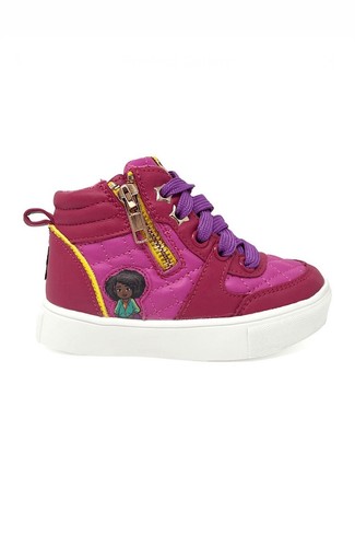 Karma's World Toddler Girls SIZE 12 High Top Sneaker Color: Pink - Picture 3 of 9