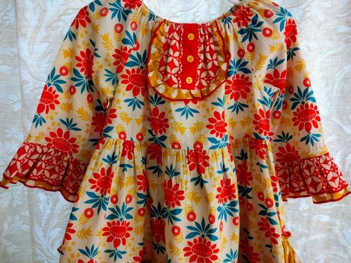 Sage & Lilly Fall Dress Floral Girl's Size 4T  - Picture 2 of 12