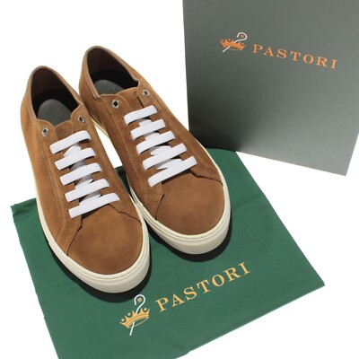 Pastori NWB Julius Slip-On Suede Sneakers Size 43.5 US 10.5 Tobacco Light Brown