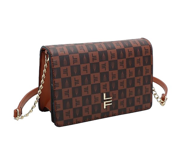 London Fog Cognac Brown Marci Crossbody 