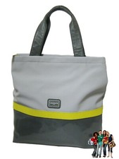 Lacoste Tote Shoulder Bag Vertical Zipped Vintage L58 Pique Chic 3 Grey New