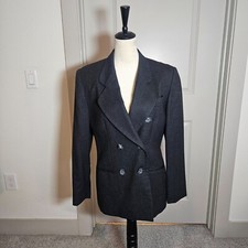 Jones New York Suit Blazer Womens Size 8 100 Wool Dark Gray - Flaw