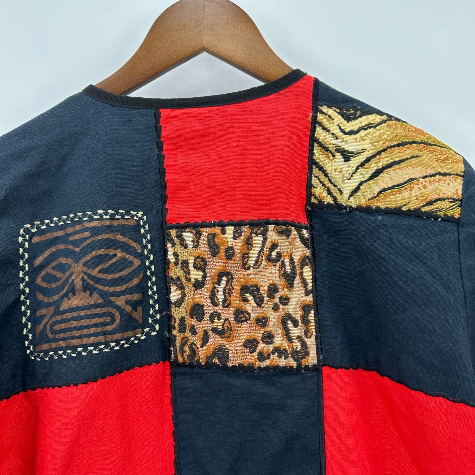 Allure Jacket Womens Button Down Patch Work Color… - image 5