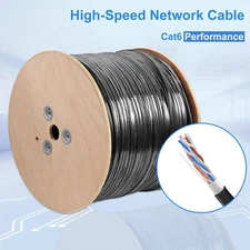 AvesView Outdoor Ethernet Cable – 1000ft, 23AWG Copper Clad Aluminum UTP CCA