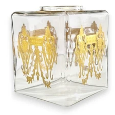 Arte Italica Vetro Gold Glass Tissue Holder Box Italy oldmoney luxury Baroque