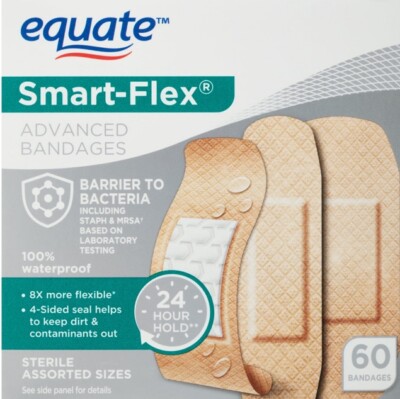 Equate Smart-Flex Advanced Bandages, 60 Count