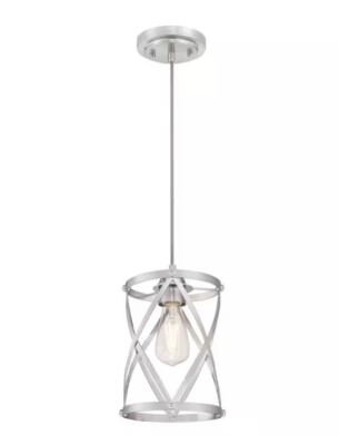 Westinghouse 6362300 Isadora 1-Light Brushed Nickel Mini Hanging Pendant Light