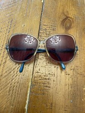 Vintage Gucci GG 2103 Eyeglass Sunglasses 68-15-135mm Teal Italy Frames Only