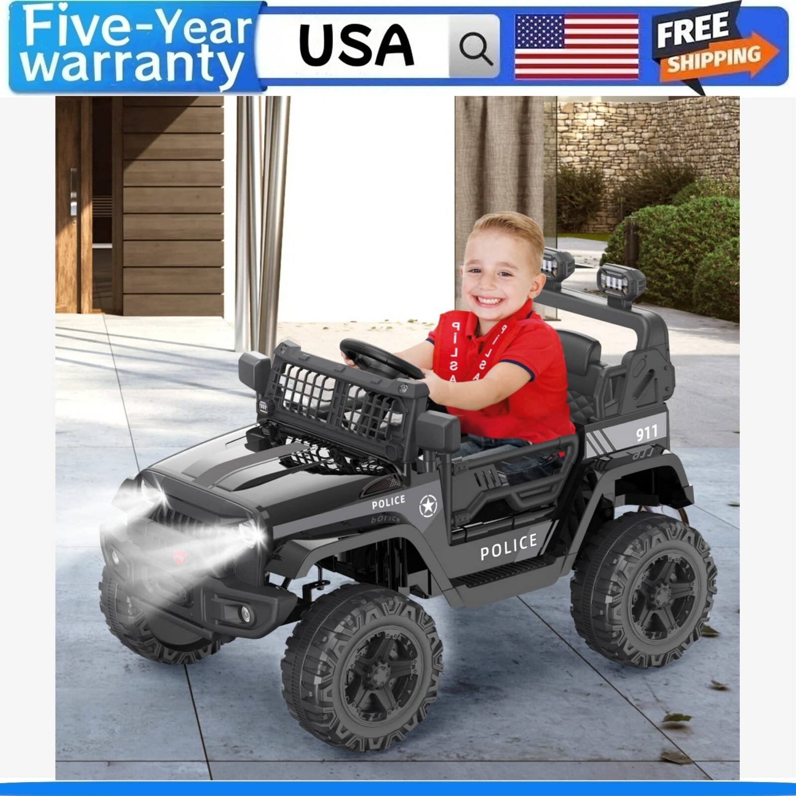 🍊Kids Ride On Truck 12V Electric Vehicles Battery Powered 2 Speeds Remote Contr