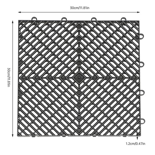 Piastrelle Pavimento Garage ad Incastro 12x12" 25/55 pz Piastrelle Ponte Neve Drenaggio Acqua - Foto 18 di 50