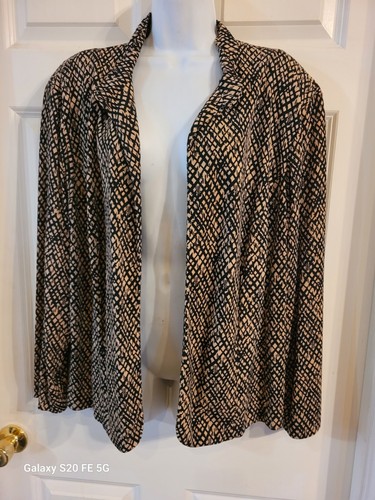 Women's 24W Black & Brown Jacket 50" Chest - 第 1/3 張圖片