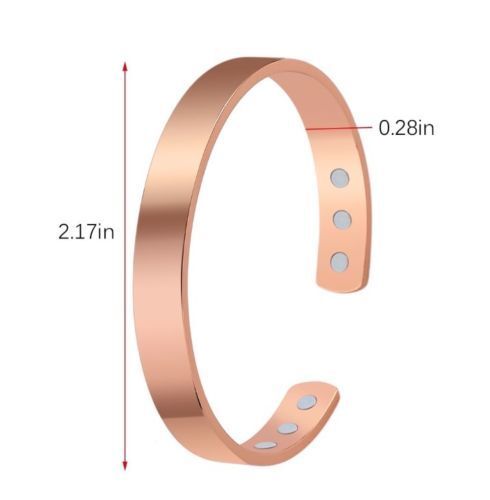 Reines Kupferarmband Unisex Therapie Heilung 6 magnetische Arthritis Schmerzlinderung USA - Bild 4 von 7