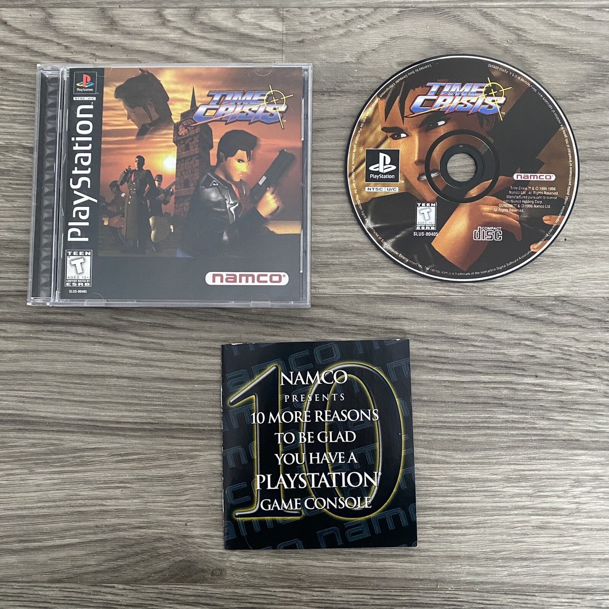 Time Crisis (Sony PlayStation 1, 1995) PS1 Black Label CIB