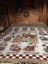 Mary MOO MOO'S Cows Of The Month Throw