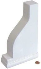 Decorative White Vinyl Pergola End Cap 2"x 6" Rail, (Set of 4)