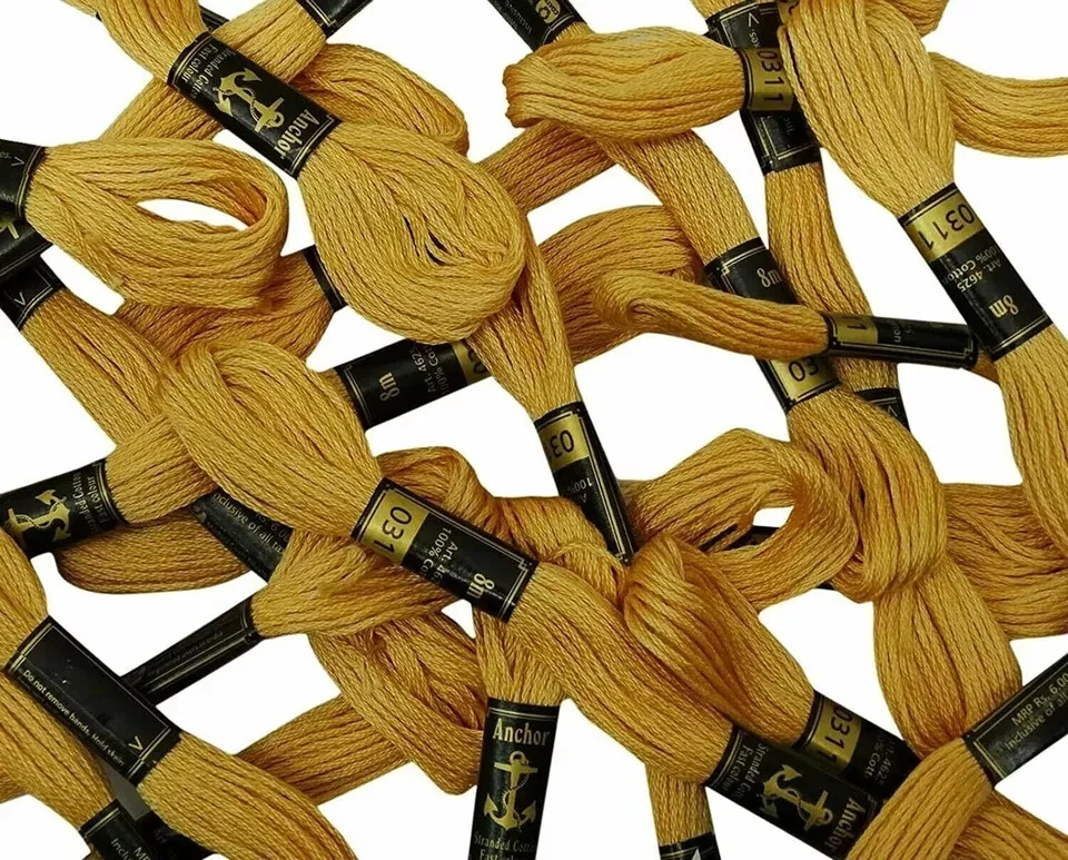 Hilo de anclaje trenzado algodón Skiens bordado a mano costura artesanía 8 m 25 piezas Foto 4 de 4