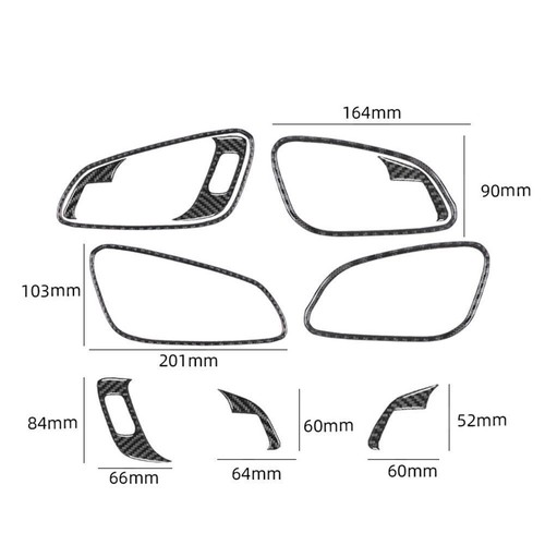 Carbon Fiber Interior Door Handle Trim Cover For Colorado GMC Canyon 2015-2022 - Bild 4 von 9