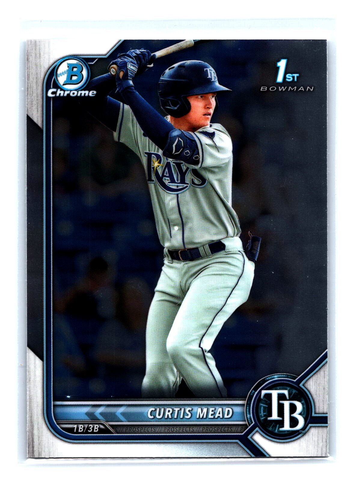 Curtis Mead 2022 Bowman #BCP-10 Chrome Prospects 1st Rays